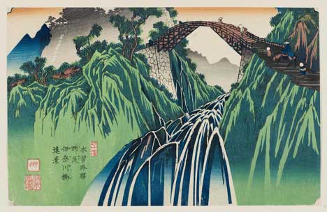 Nojiri: Distant View of the Ina River Bridge